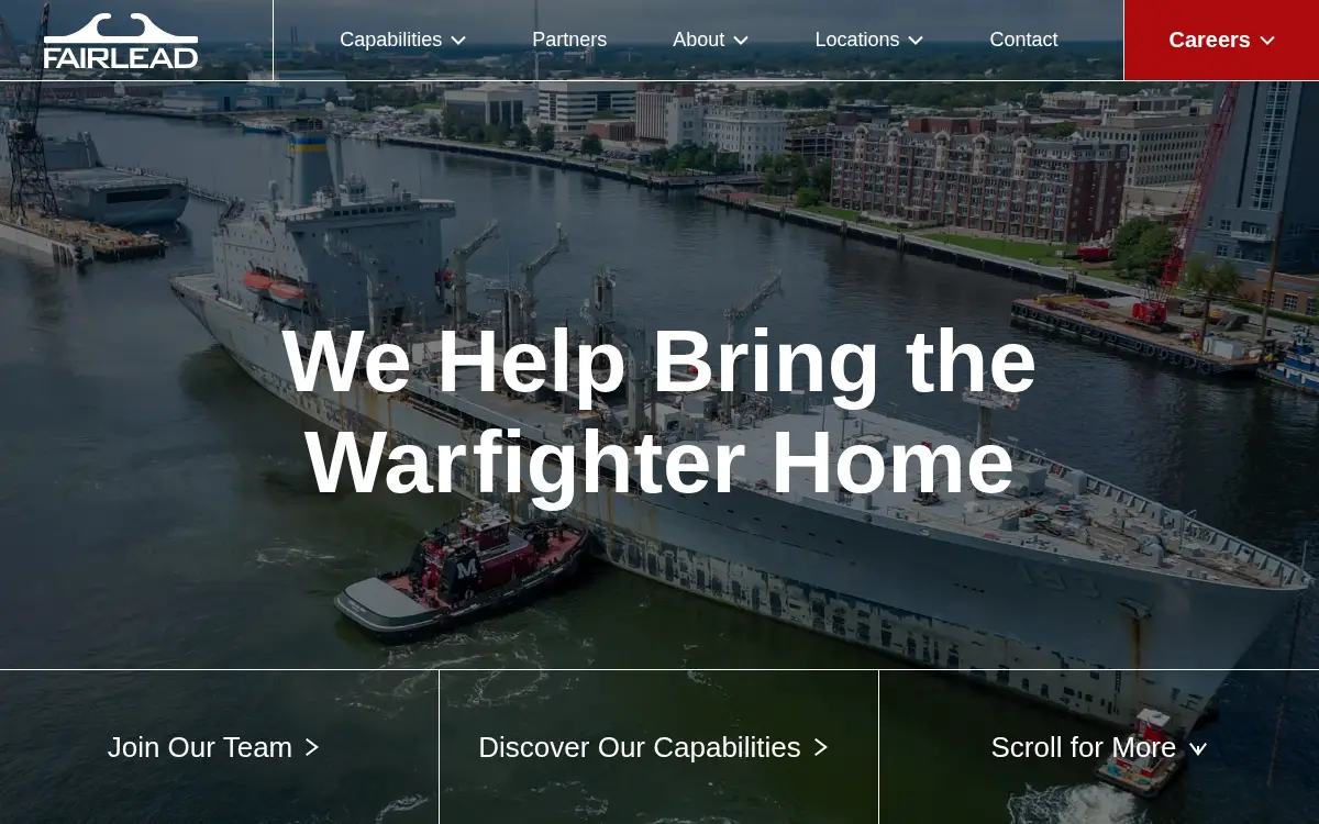Homepage of Fairlead Marine INC.