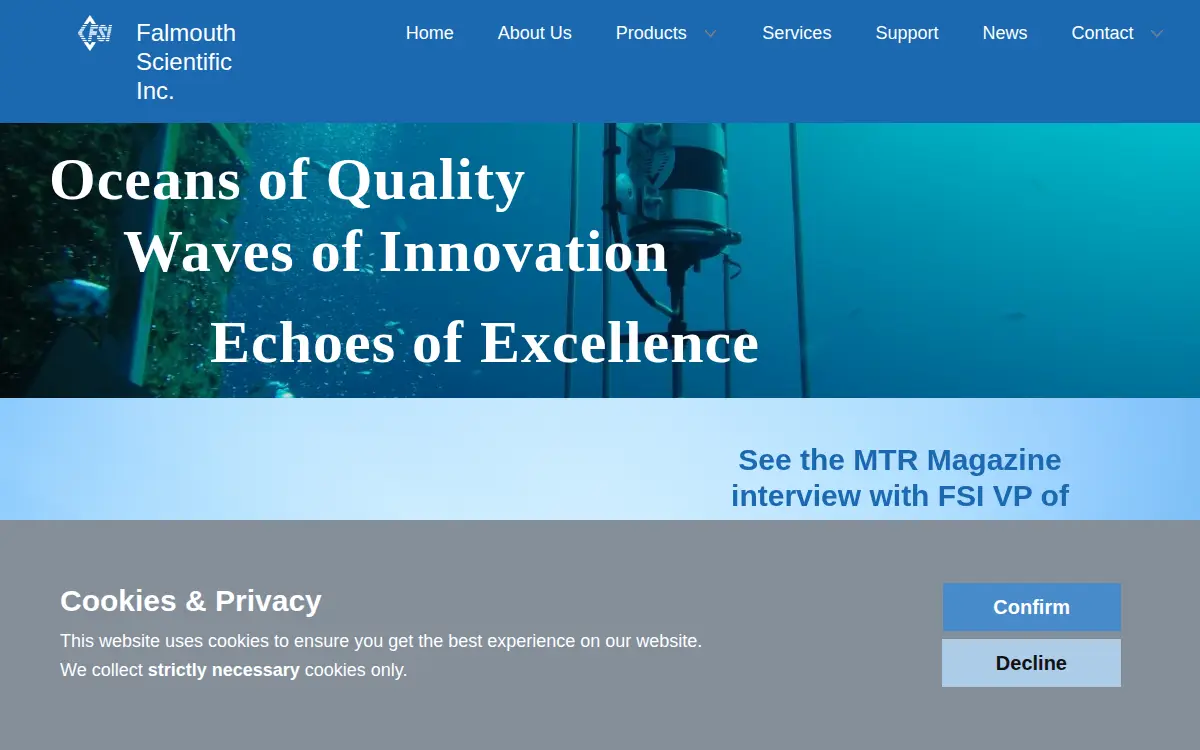 Homepage of Falmouth Scientific INC