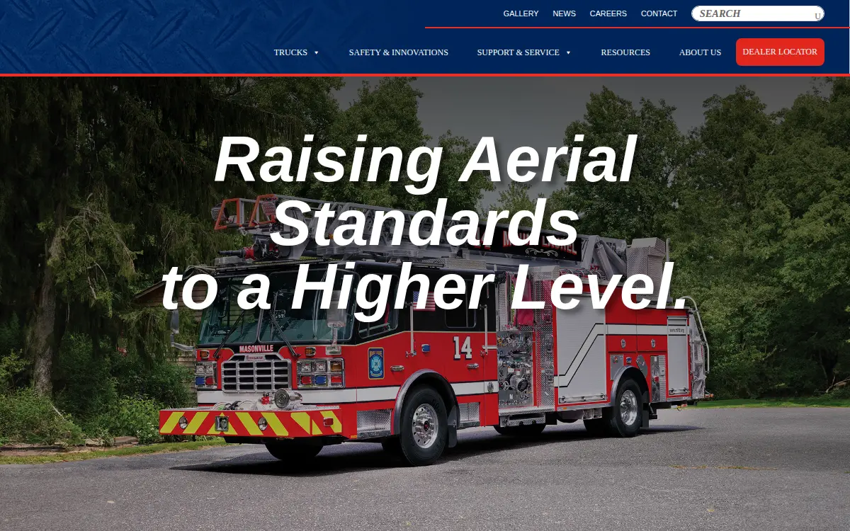 Homepage of Ferrara Fire Apparatus, INC.
