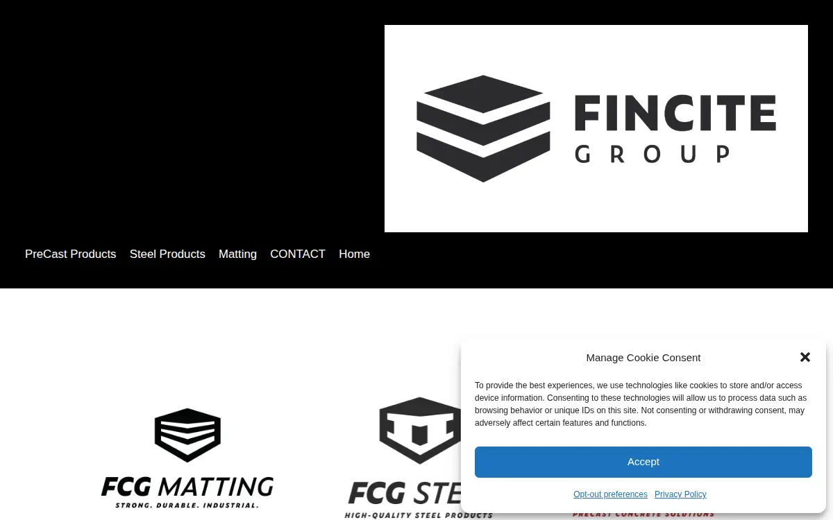 Homepage of Fincite Group LLC