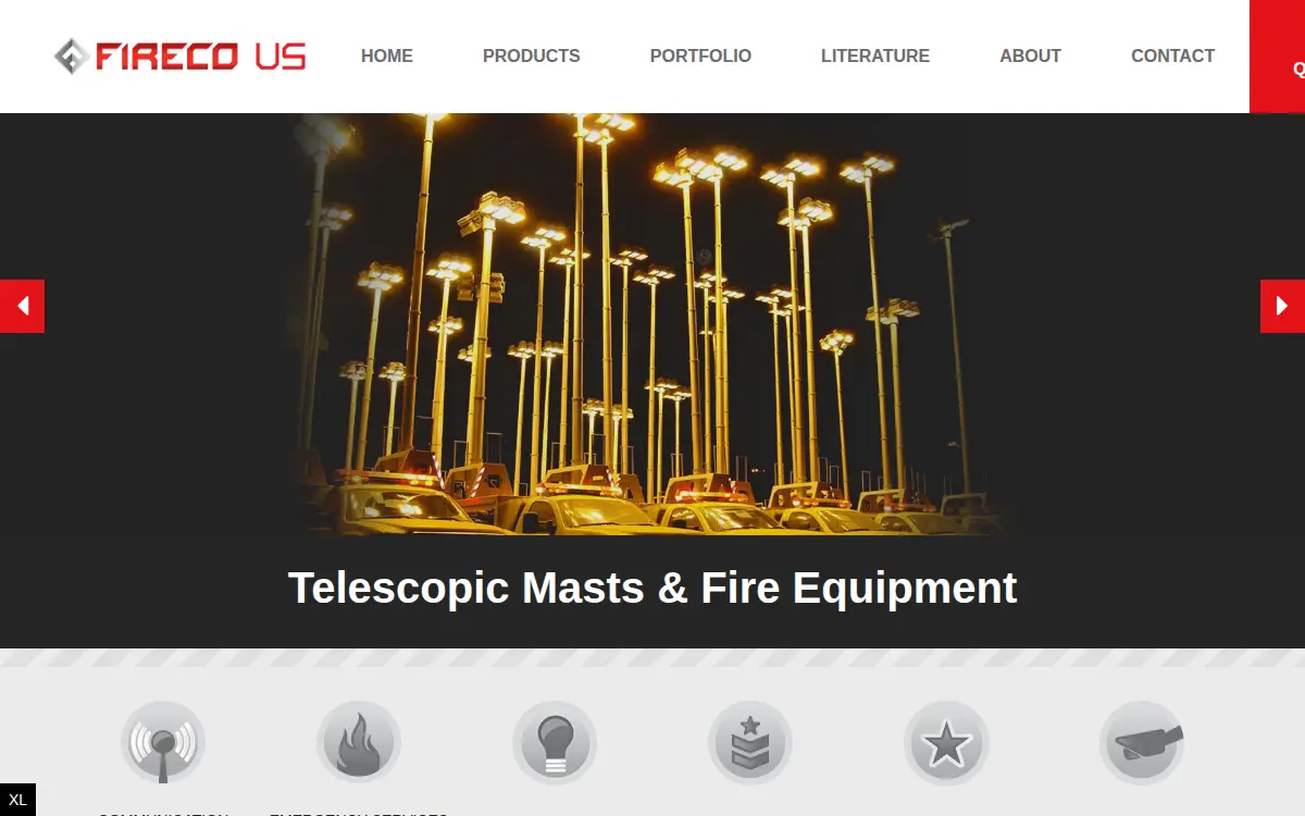 Homepage of Fireco Us, LLC