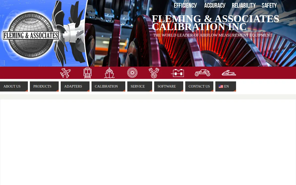 Homepage of Fleming & Associates Calibration, INC.