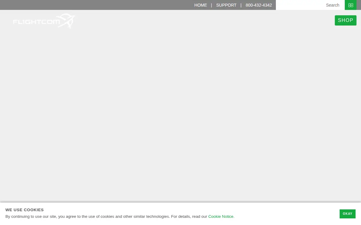Homepage of Flightcom Corporation