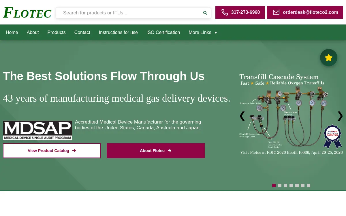 Homepage of Flotec INC