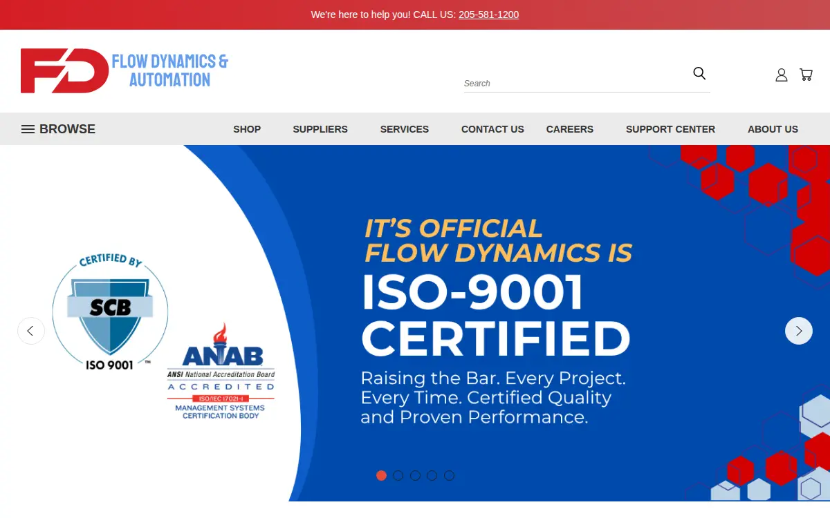 Homepage of Flow Dynamics & Automation INC