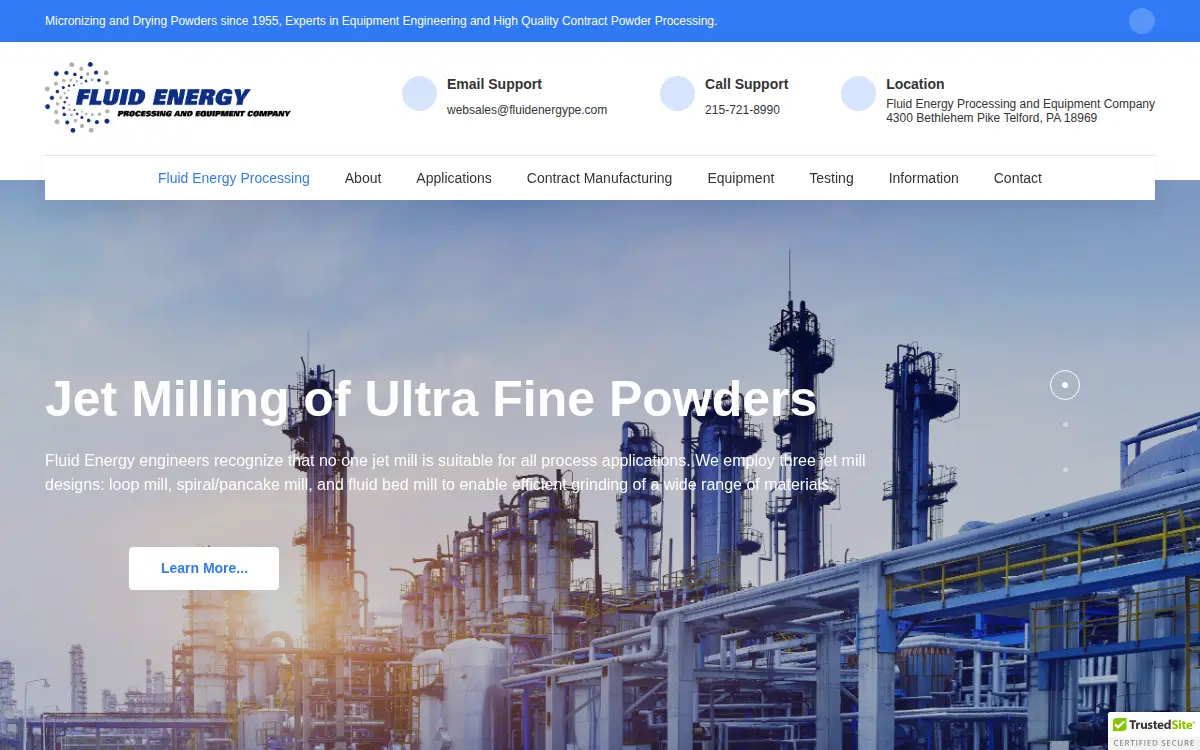 Homepage of Fluid Energy Processing & Equipment CO