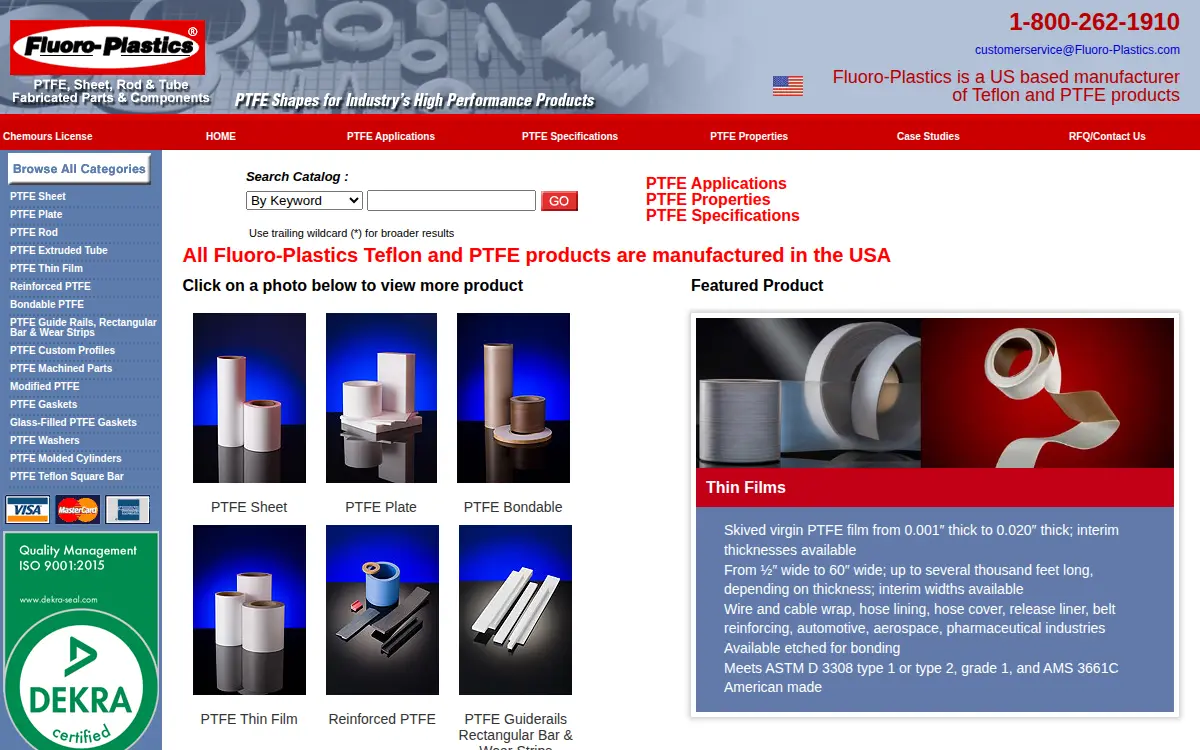Homepage of Fluoro-plastics INC
