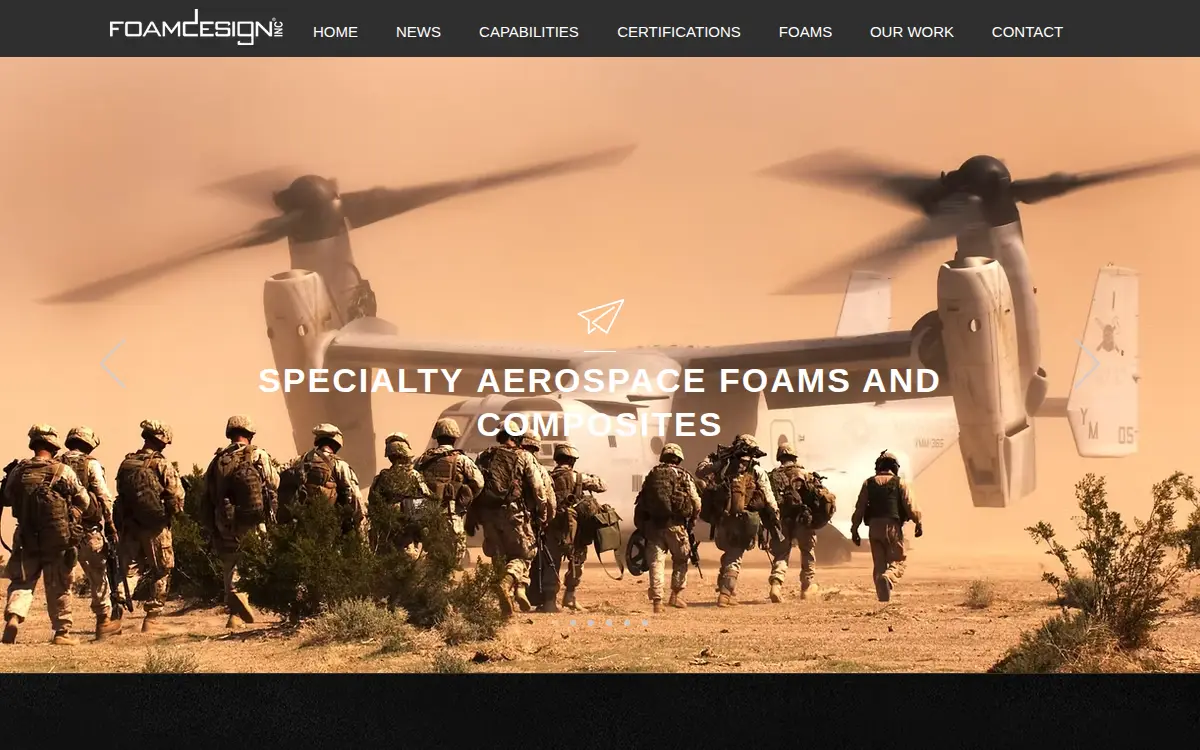 Homepage of Foam Design INC
