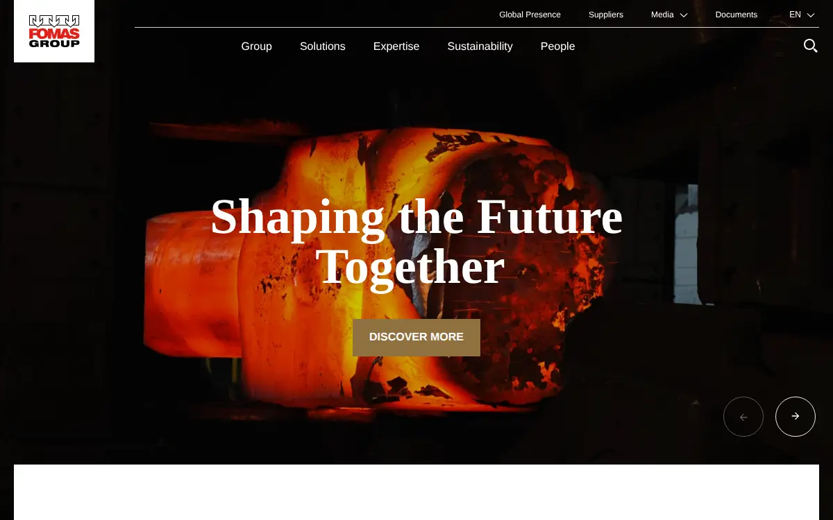 Homepage of Fomas, INC.