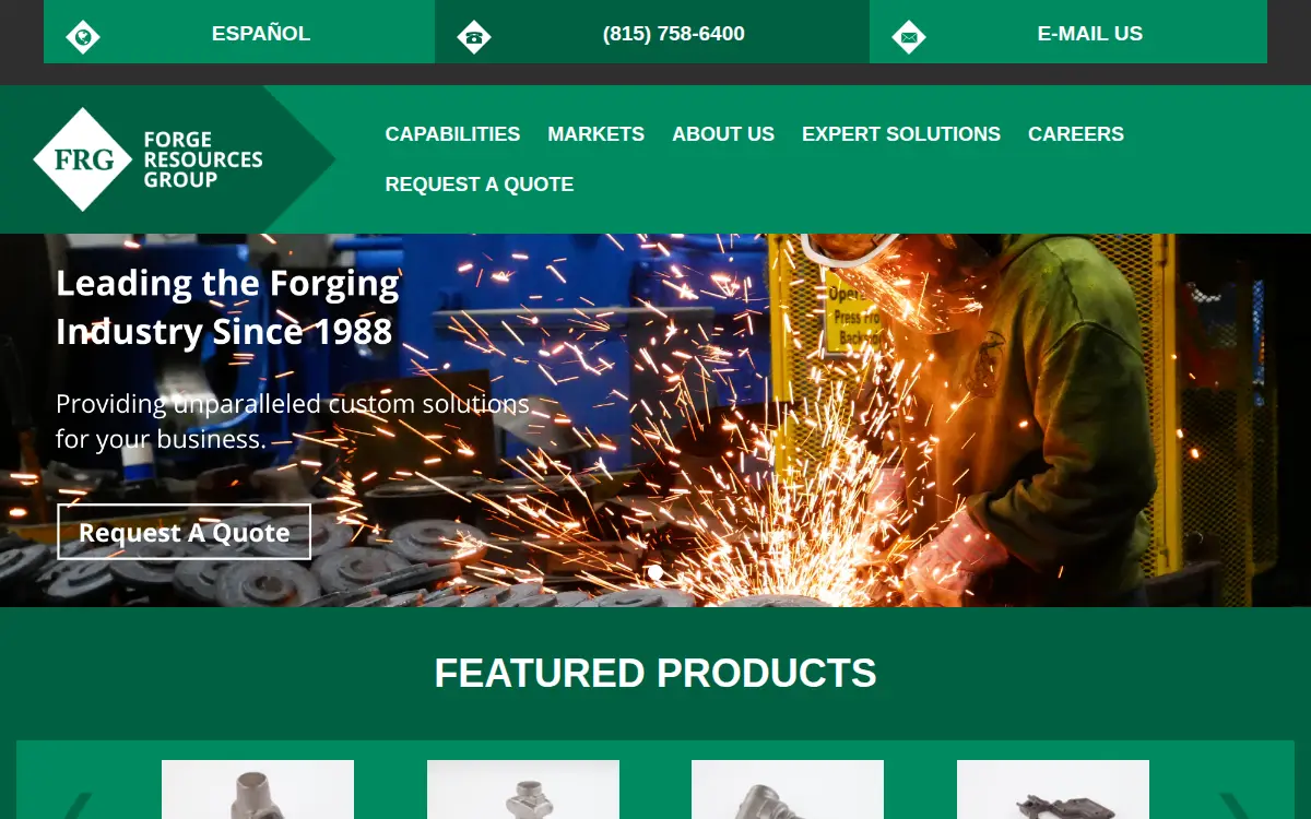 Homepage of Forge Resources Group LLC