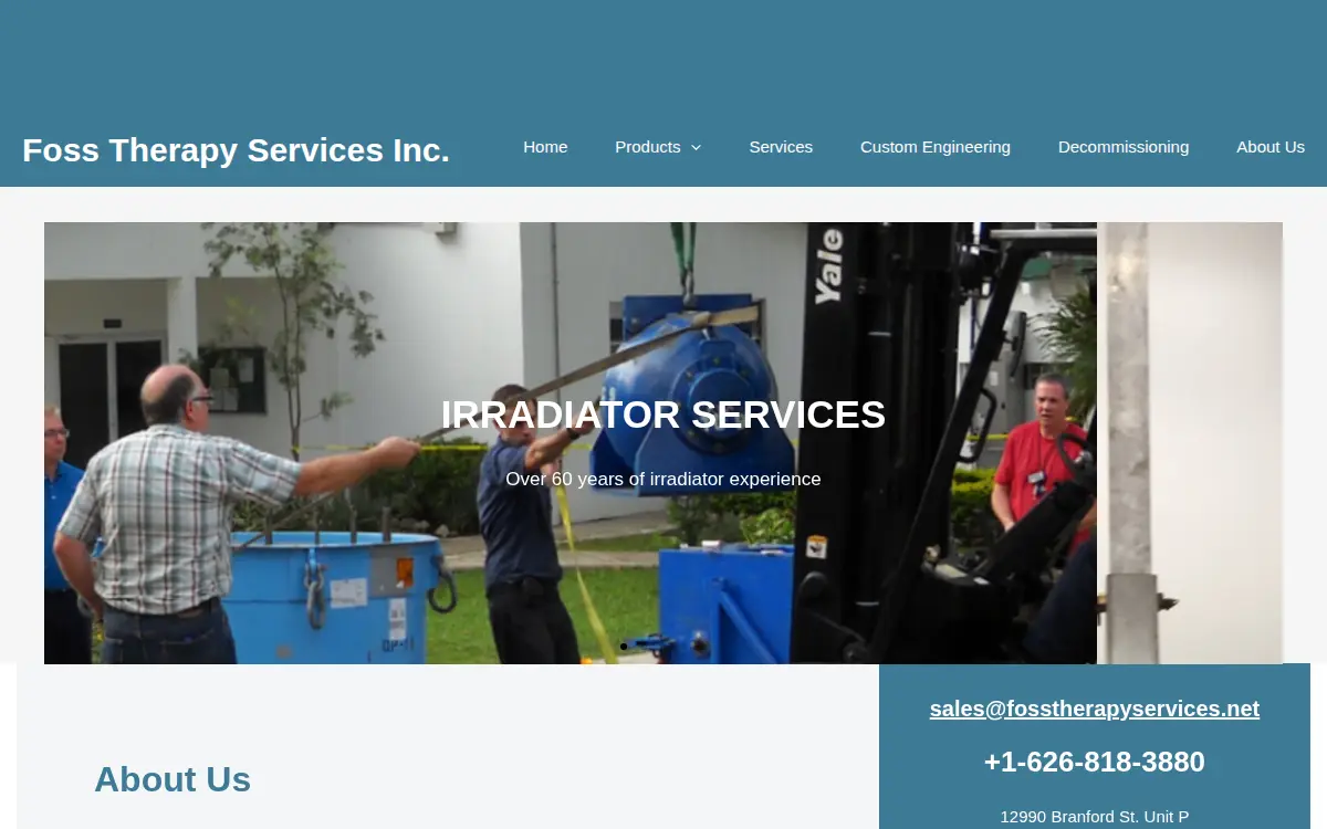 Homepage of Foss Therapy Services, INC.