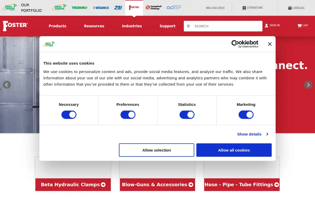 Homepage of Foster Manufacturing Co, INC.