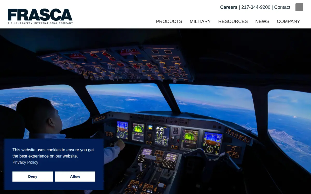 Homepage of Frasca International, INC
