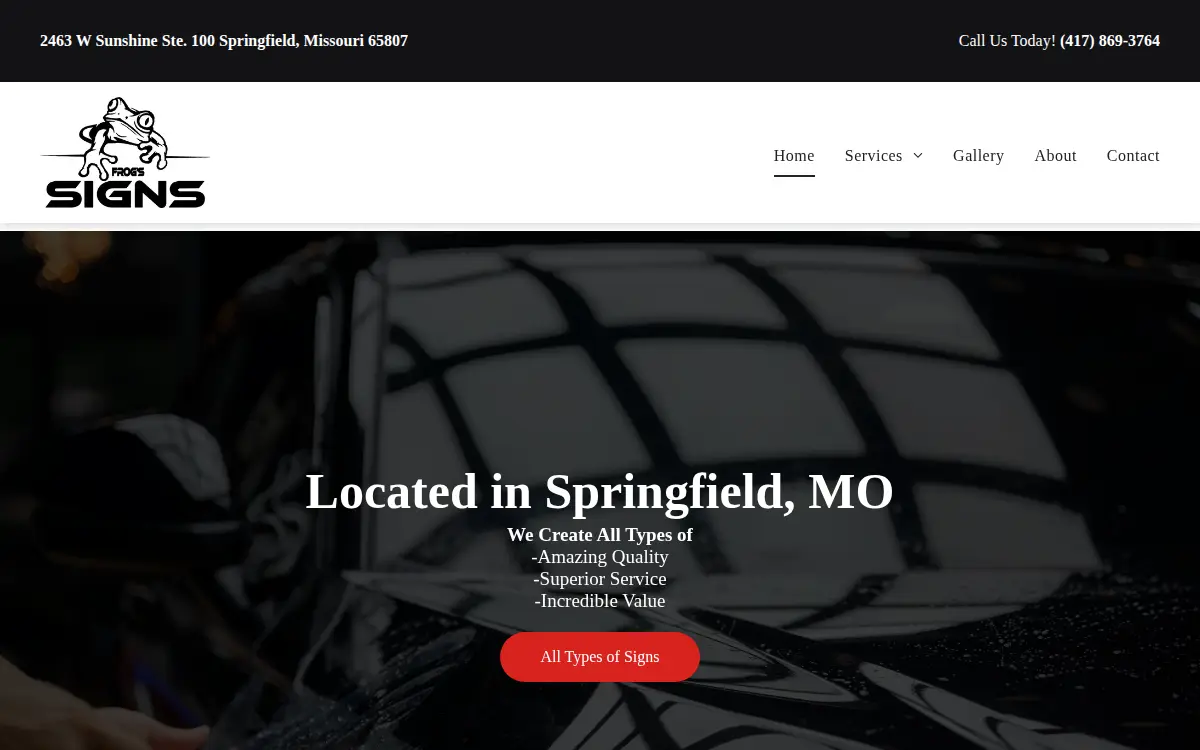 Homepage of Invictus Advertising, LLC