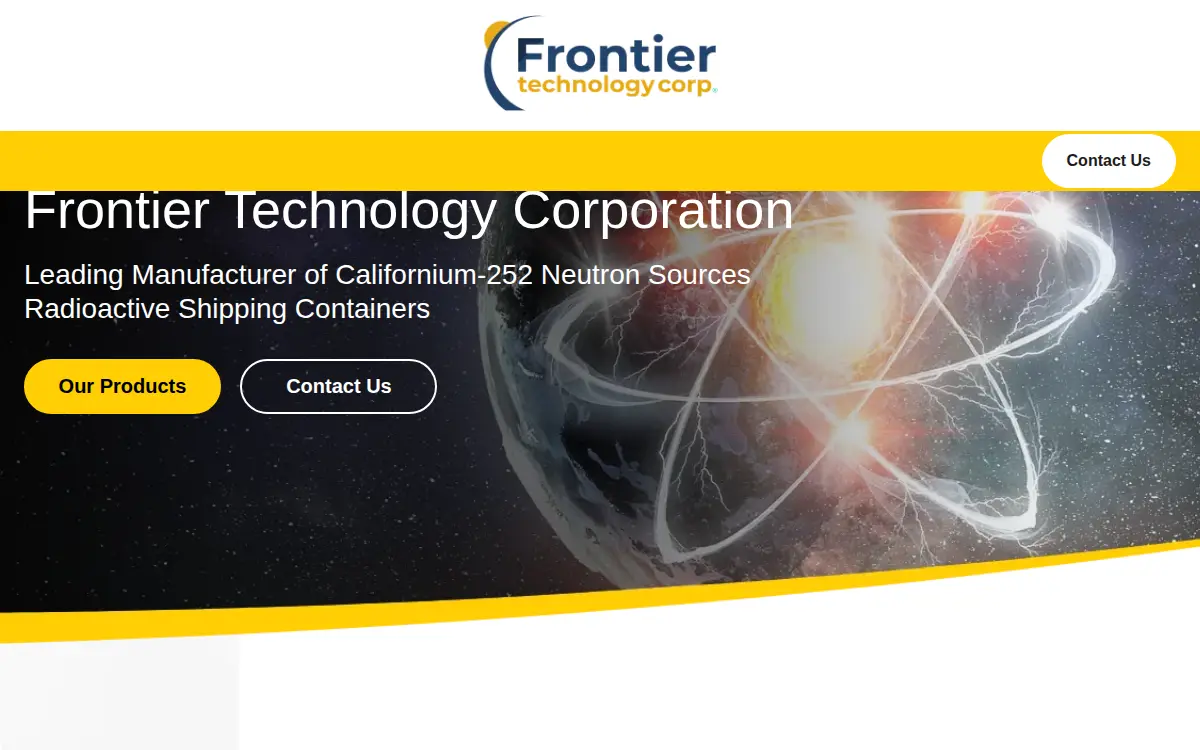 Homepage of Frontier Technology CORP