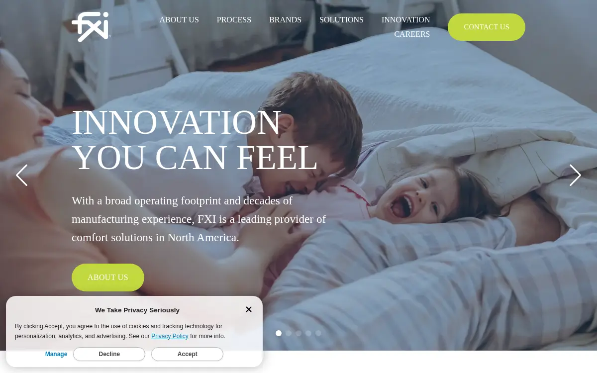 Homepage of Fxi, INC