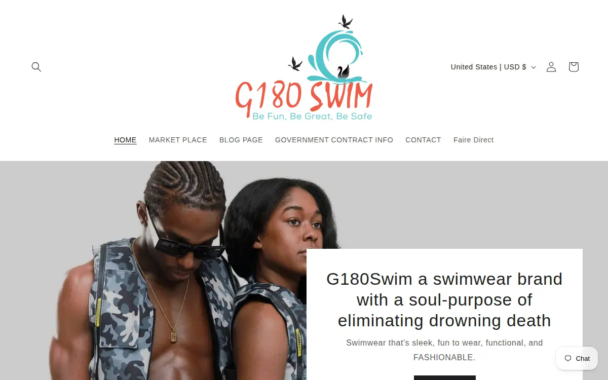 Homepage of G180, LLC