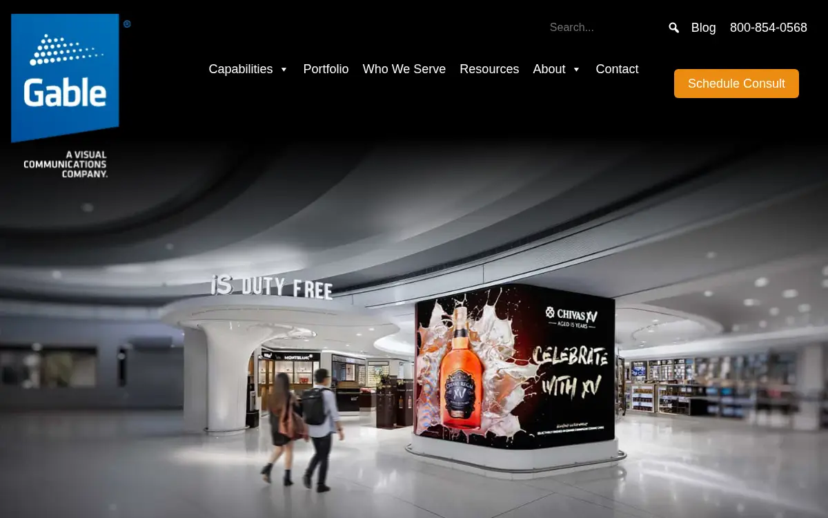 Homepage of Gable Signs & Graphics, INC.