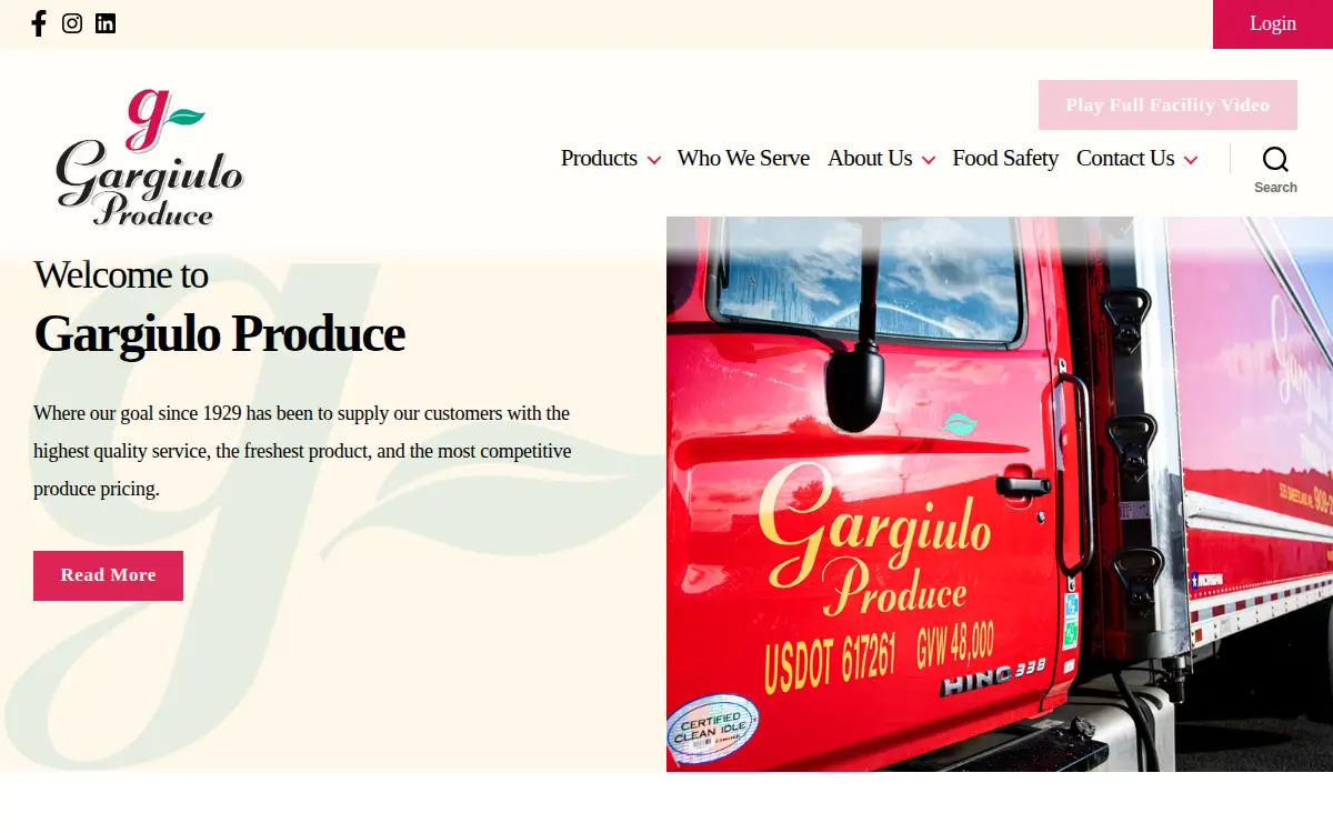 Homepage of Frank M. Gargiulo & Son, INC.