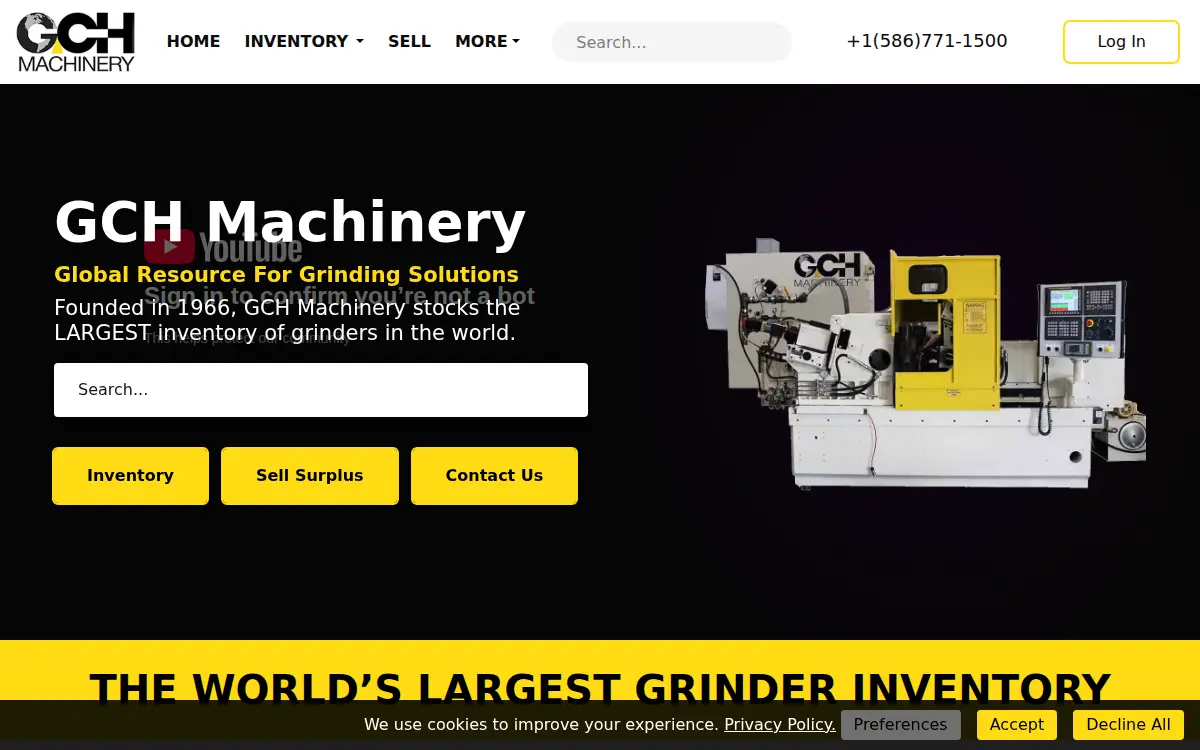 Homepage of Grinders Clearinghouse, INC.