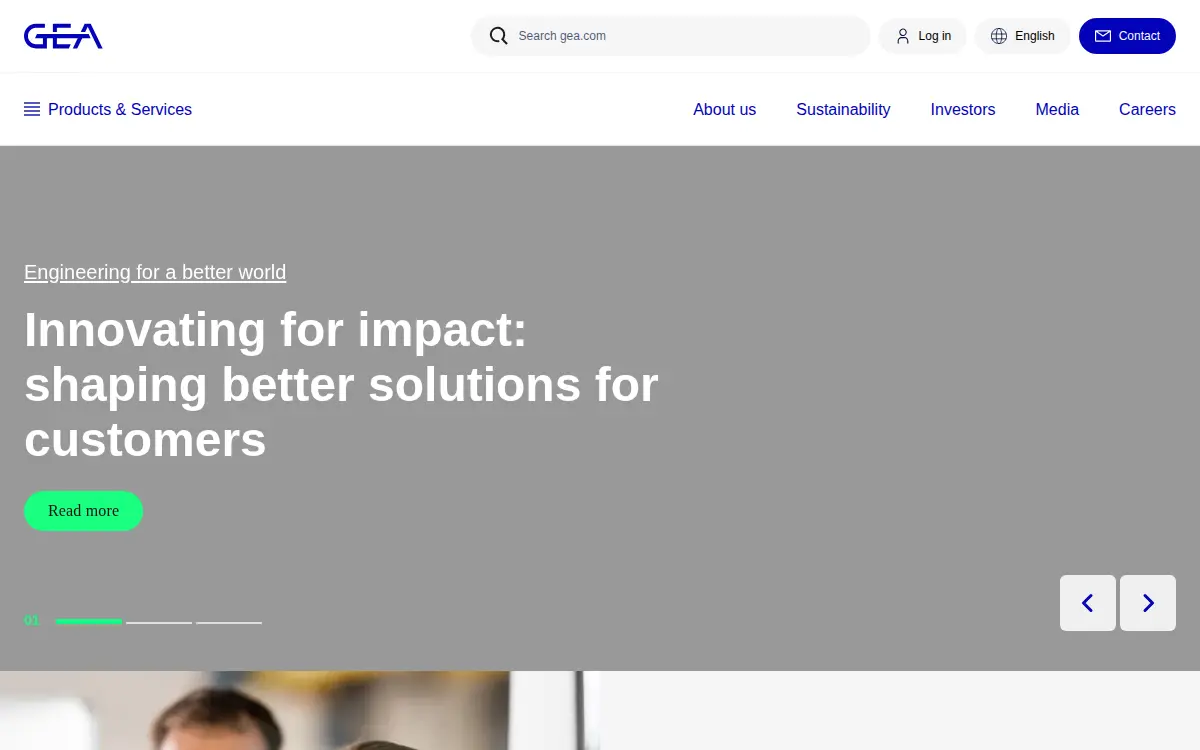 Homepage of Gea North America INC.