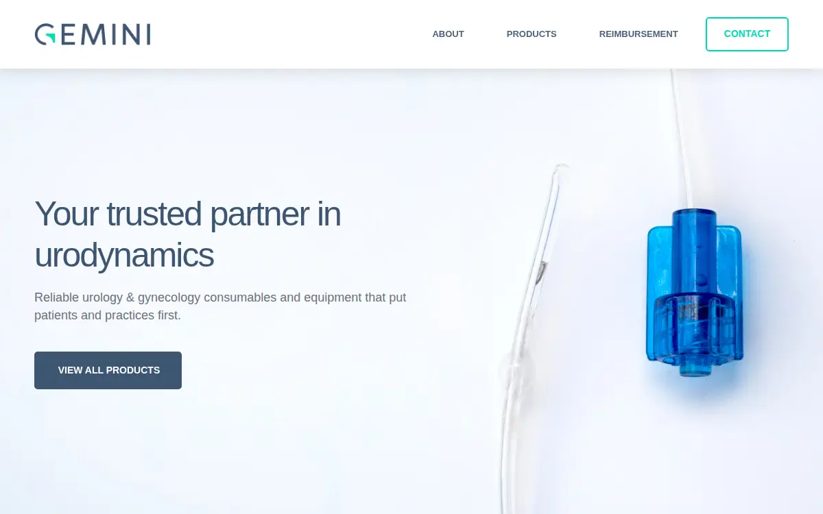 Homepage of Gemini Medical Technologies LLC