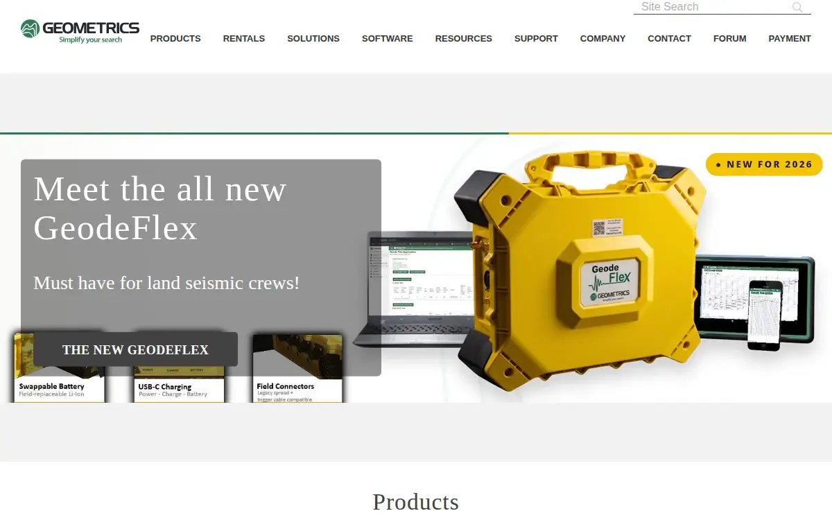 Homepage of Geometrics, INC.