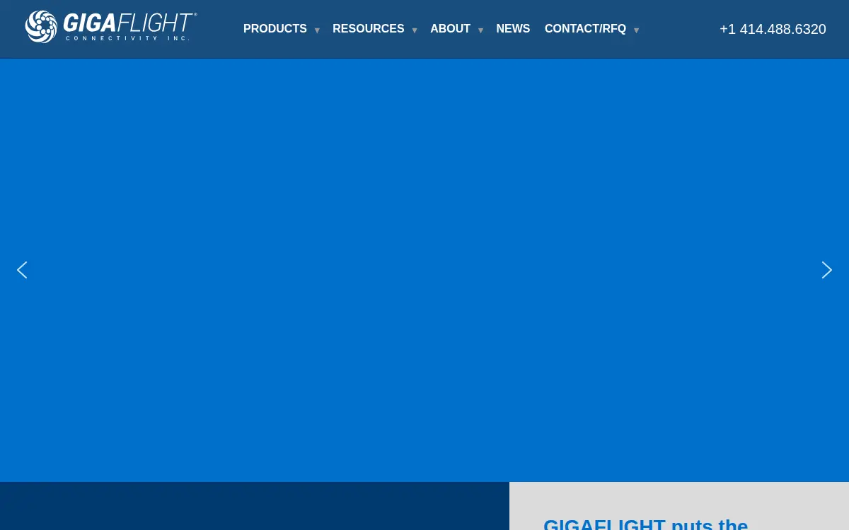 Homepage of Gigaflight Connectivity INC