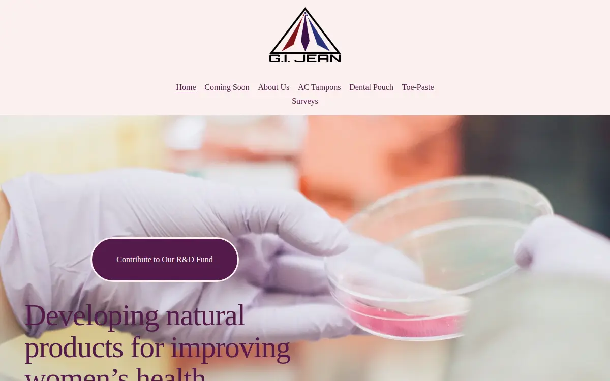 Homepage of Gi Jean LLC
