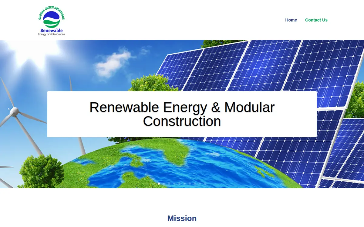 Homepage of Global Green Solutions LLC