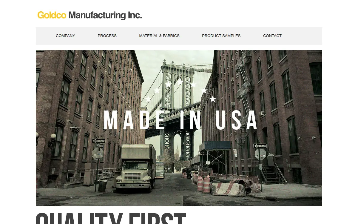 Homepage of Goldco Manufacturing, CORP.
