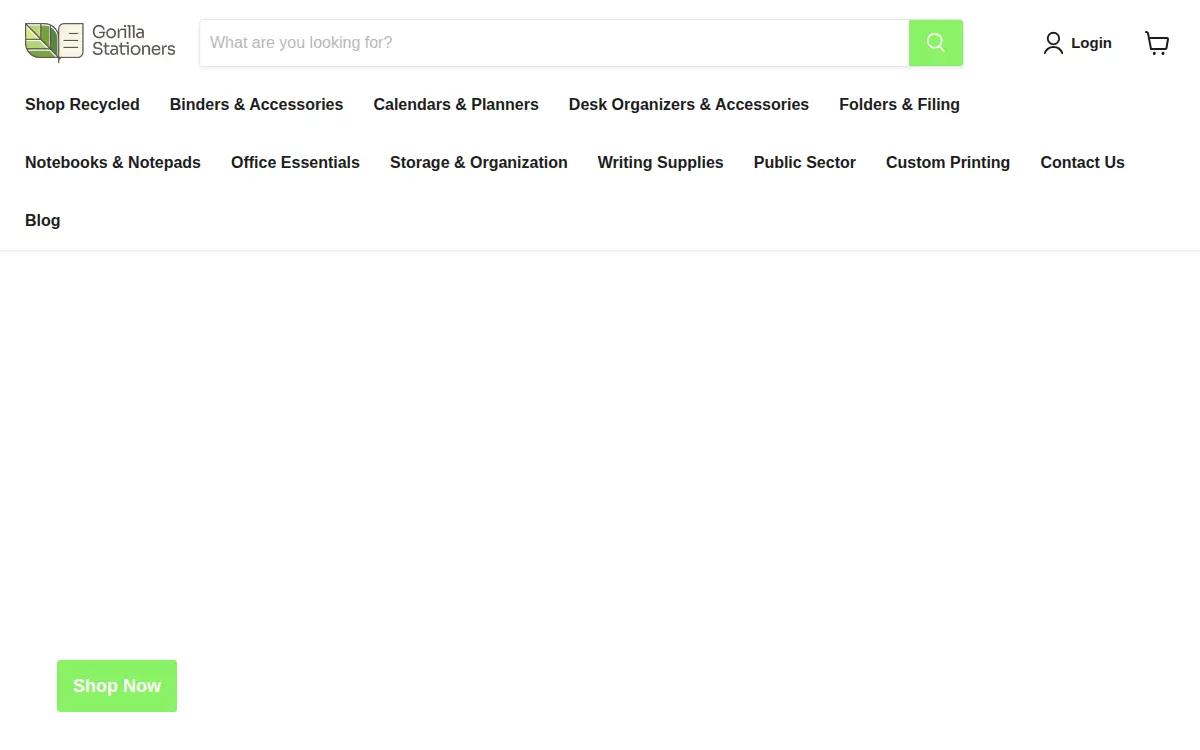Homepage of Gorilla Stationers LLC