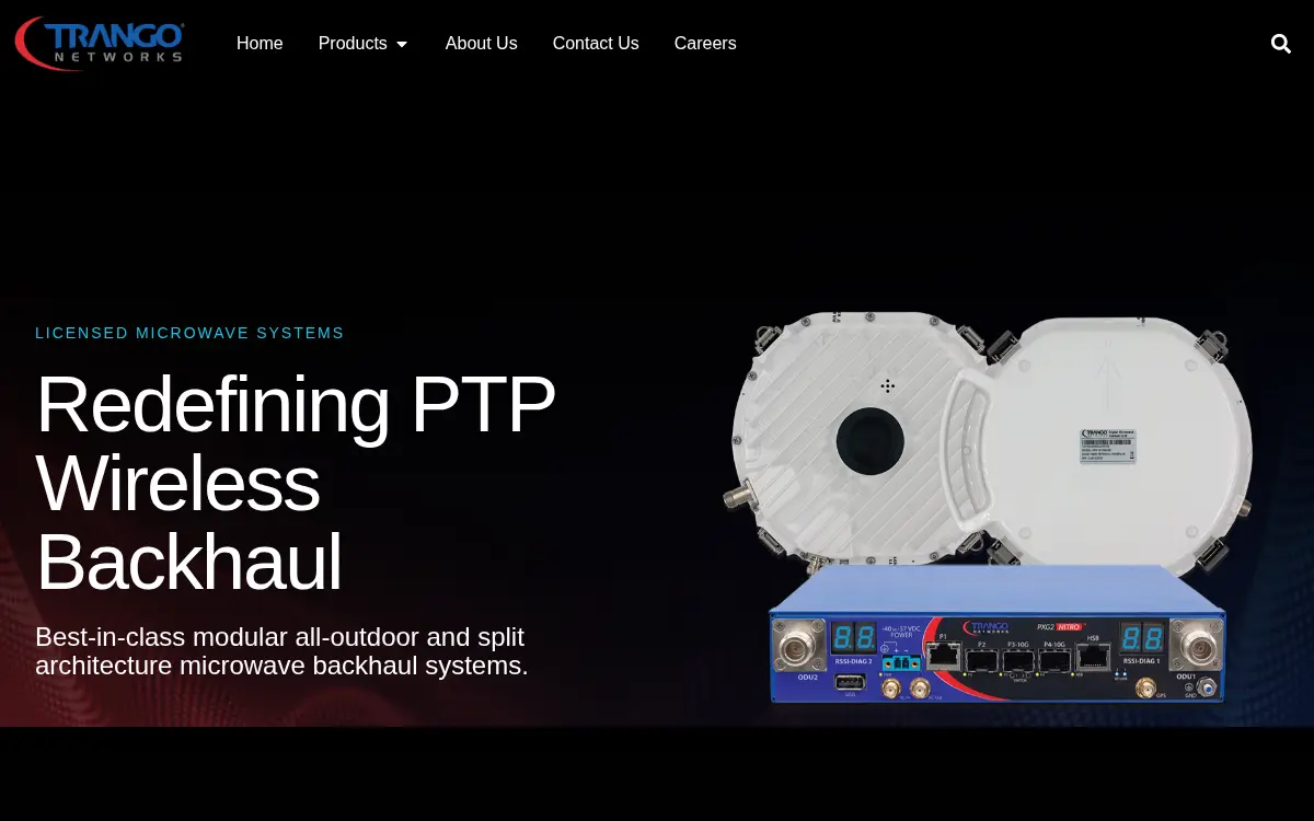 Homepage of Trango Networks LLC