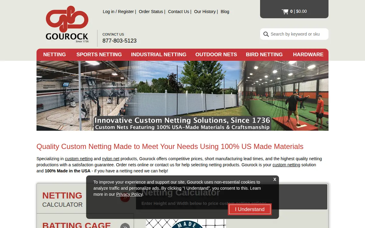 Homepage of Gourock, INC.