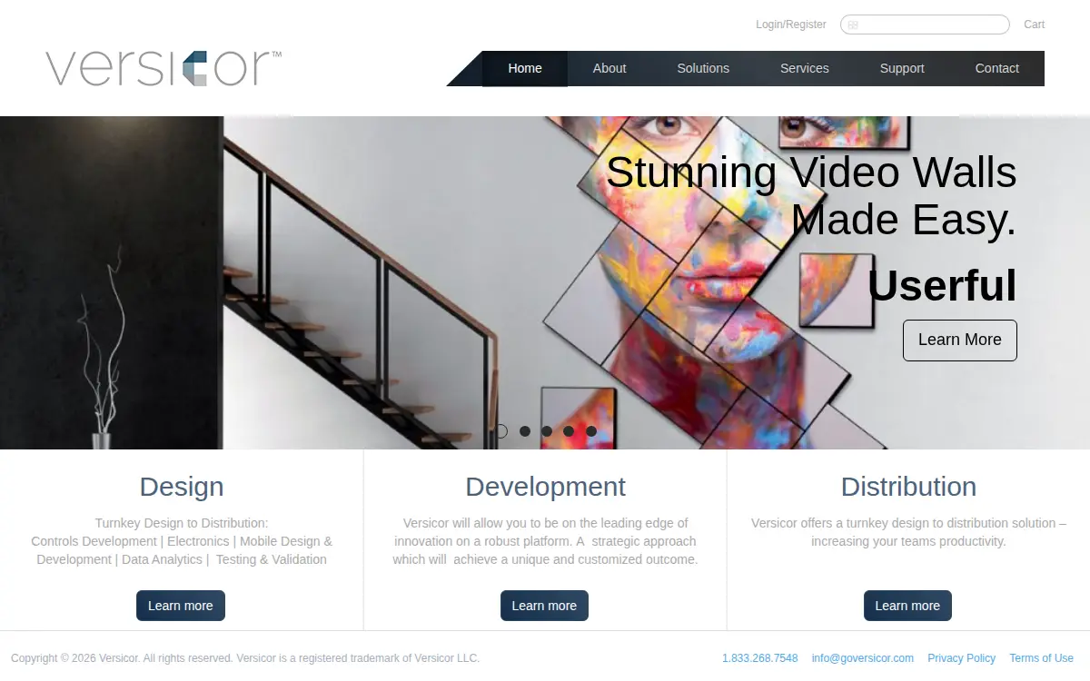 Homepage of Versicor LLC