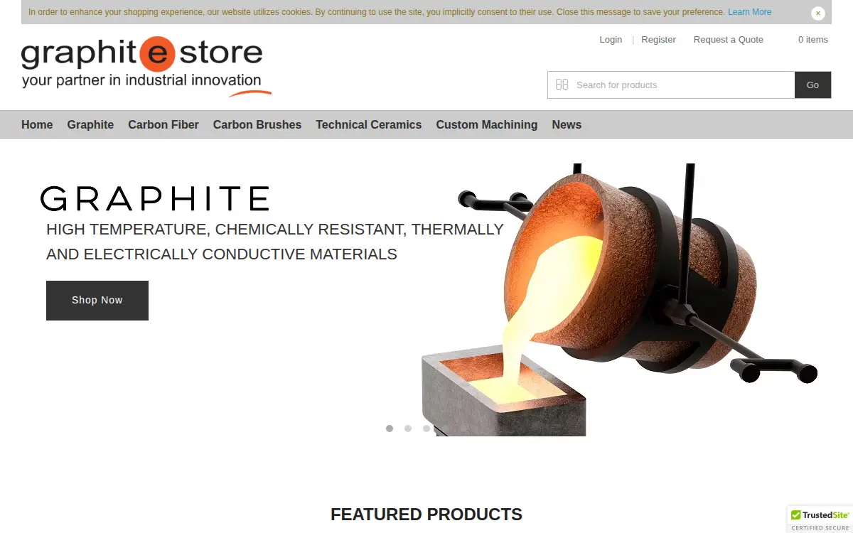 Homepage of Graphite Store Com INC