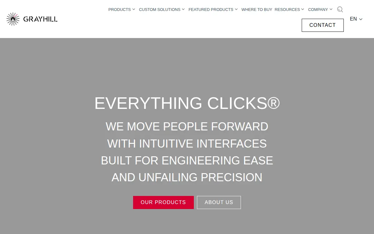 Homepage of Grayhill INC
