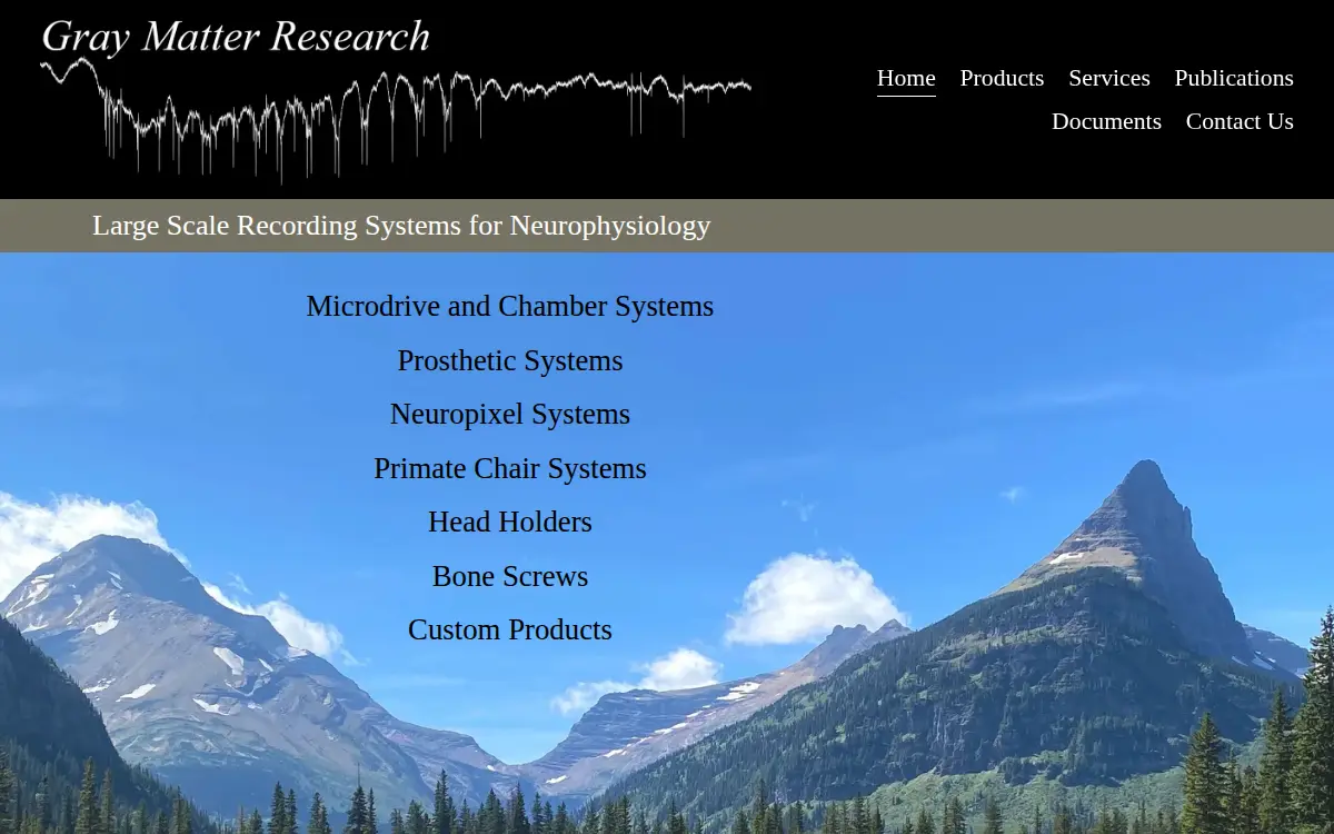 Homepage of Gray Matter Research LLC