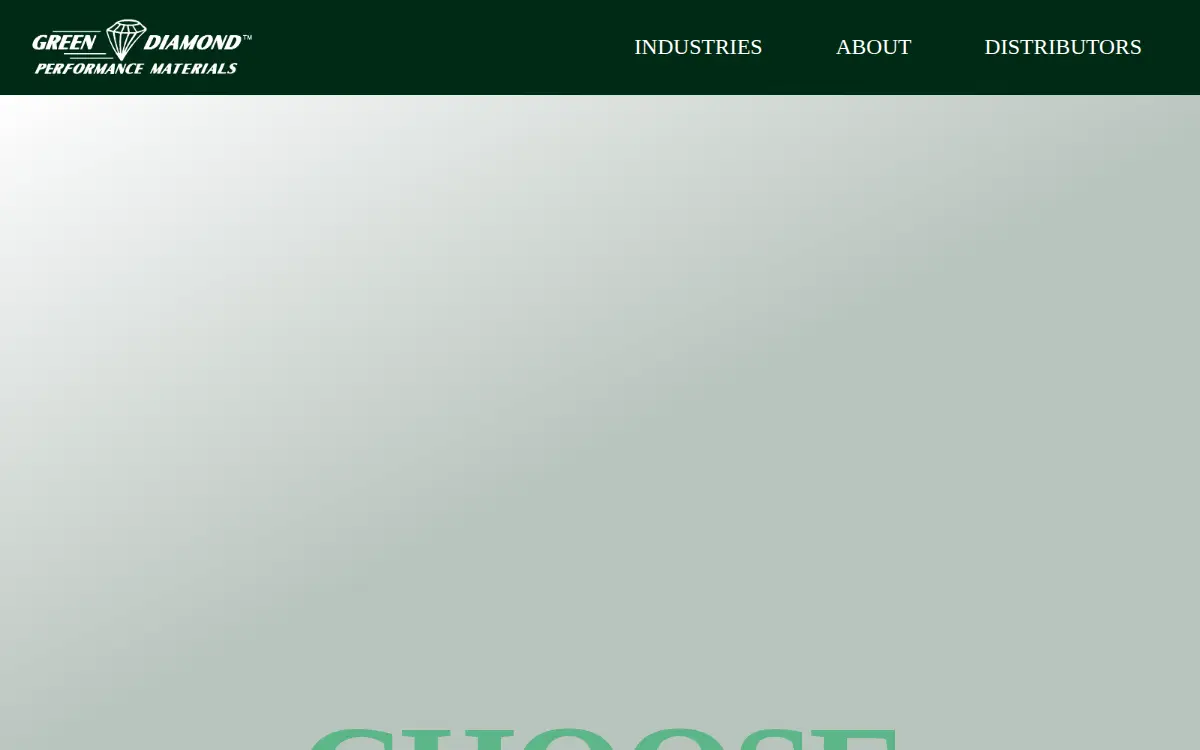 Homepage of Green Diamond Performance Materials, INC