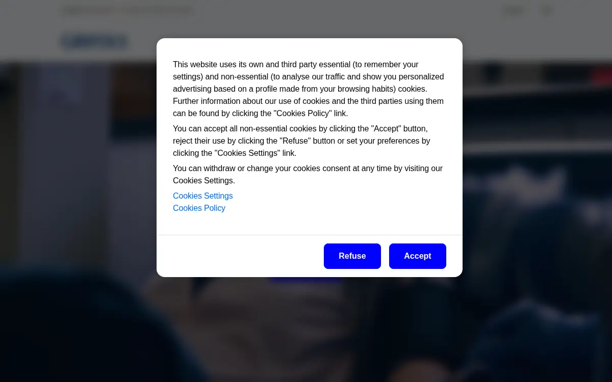 Homepage of Grifols USA LLC