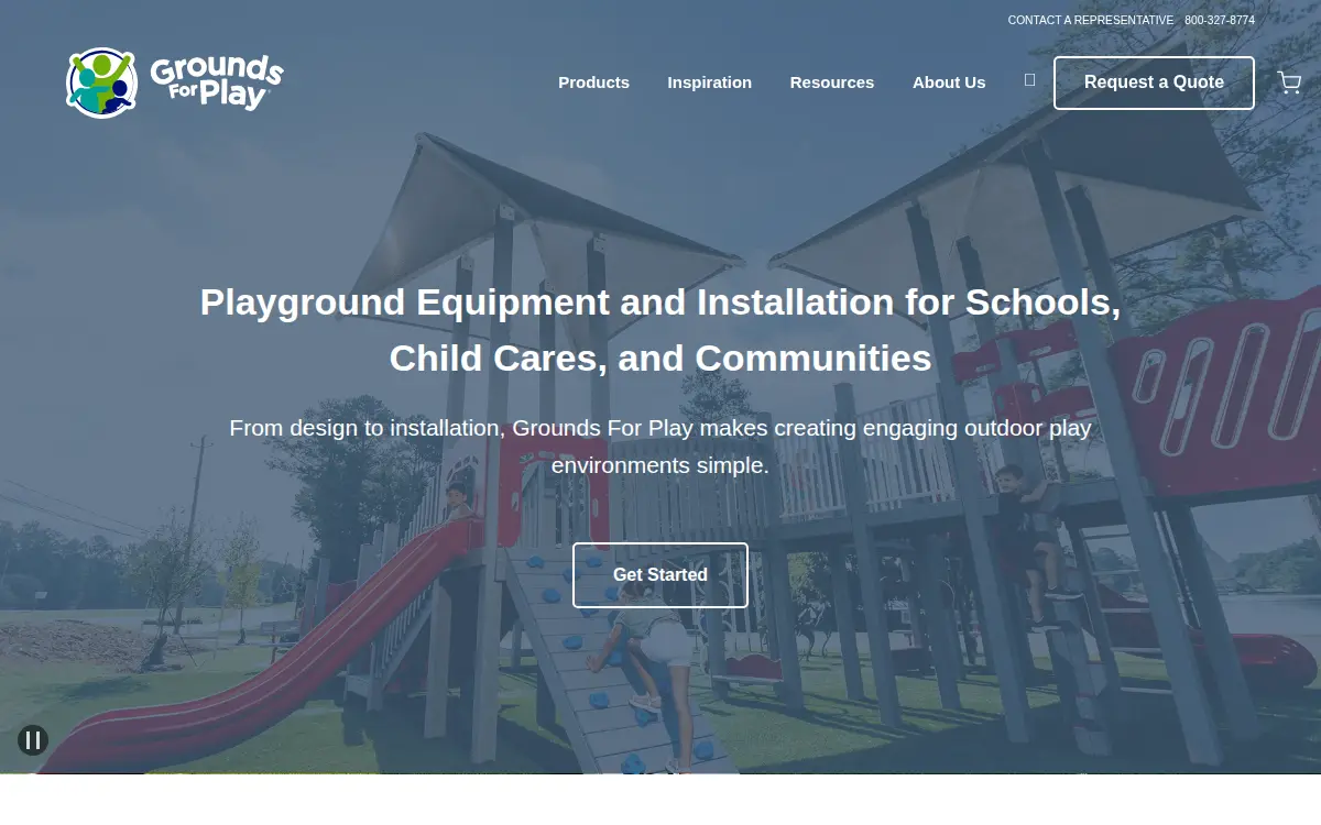 Homepage of Grounds for Play, LLC