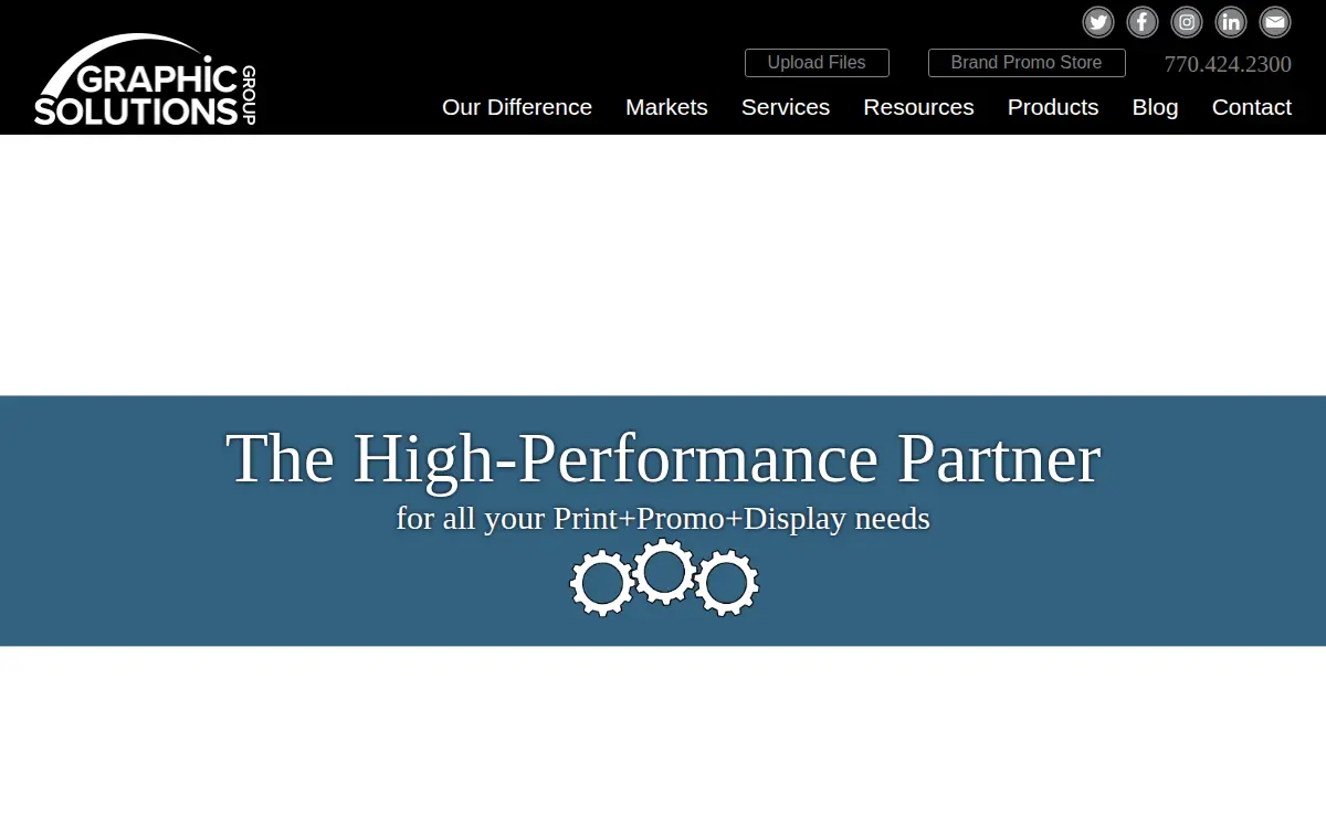 Homepage of Graphic Solutions Group, INC. (georgia)