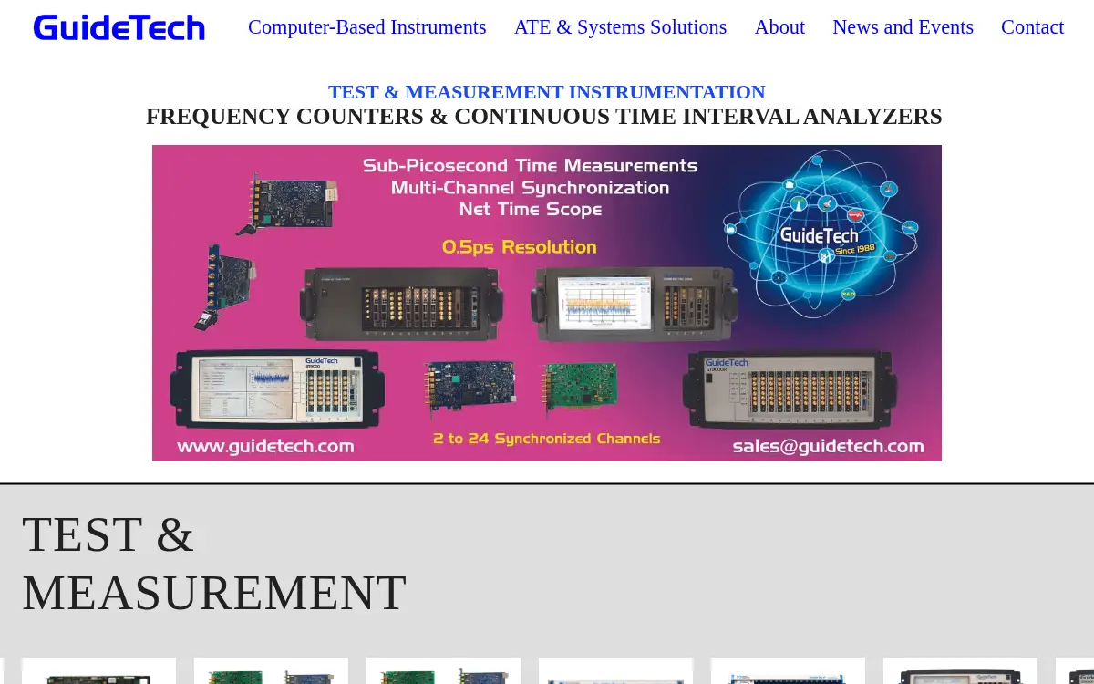 Homepage of Guidetech, INC.