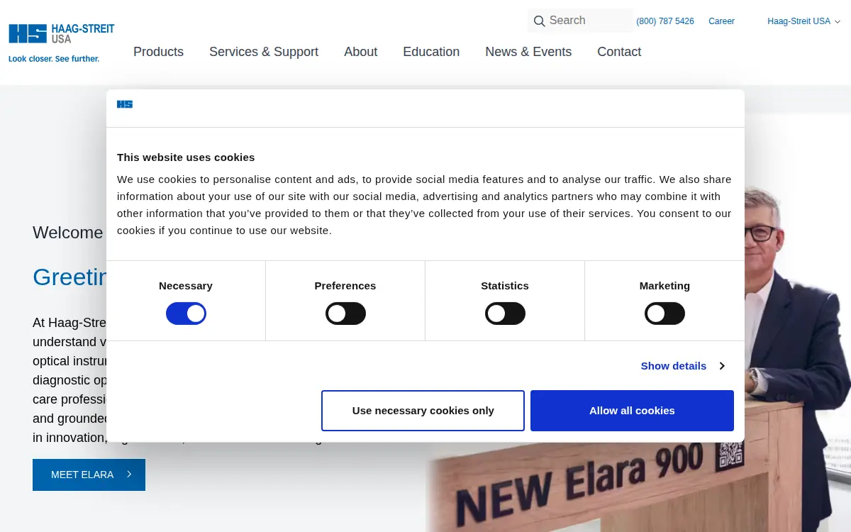 Homepage of Haag-streit Usa, INC