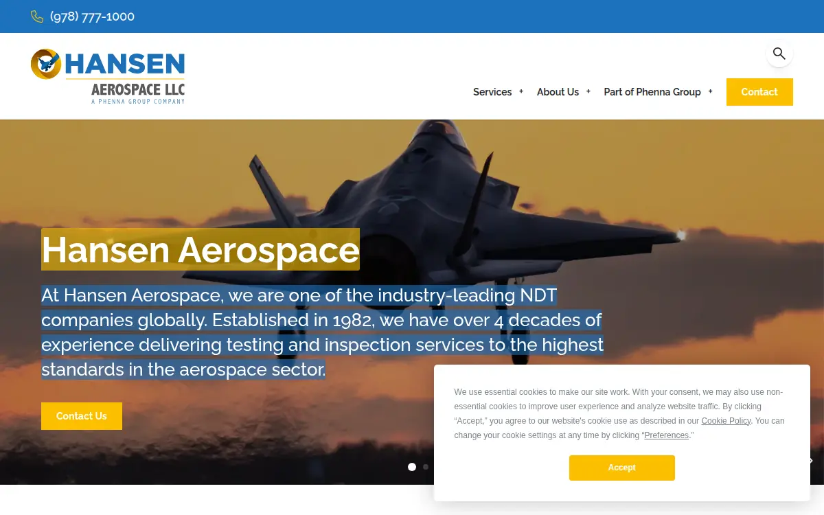 Homepage of Hansen Engineering and Machinery Co., INC.