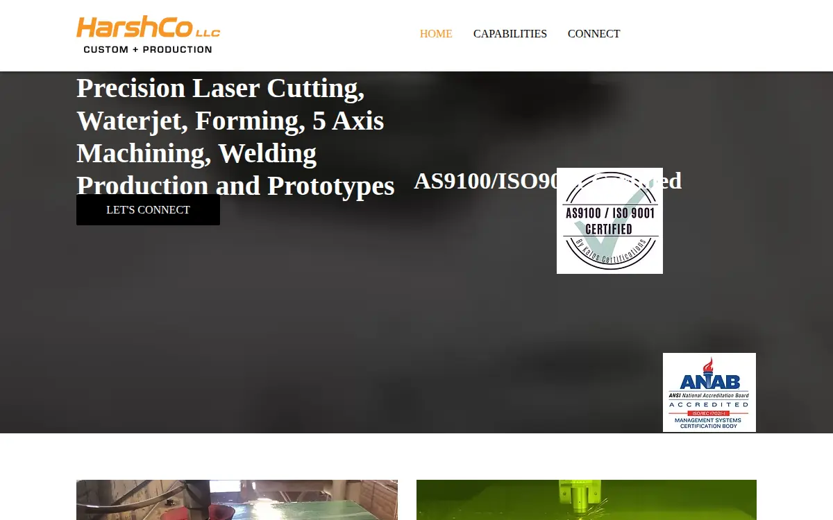 Homepage of Harshco, L.l.c