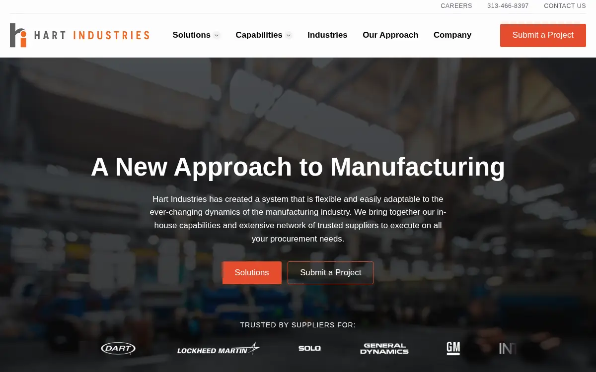 Homepage of Hart Industries LLC