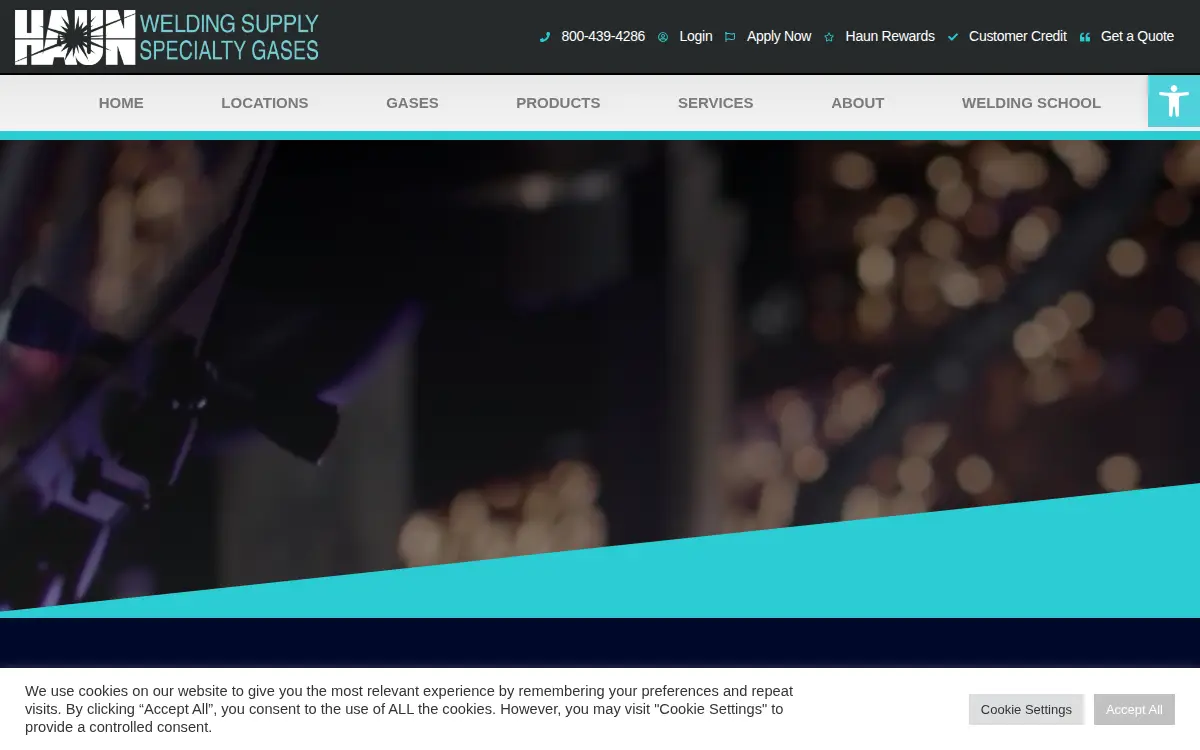 Homepage of Haun Welding Supply INC