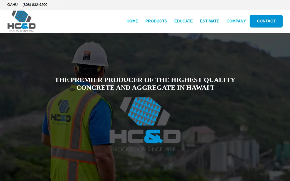 Homepage of H C & D LLC