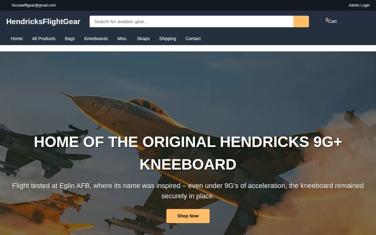 Homepage of Hendricks Sewing Company